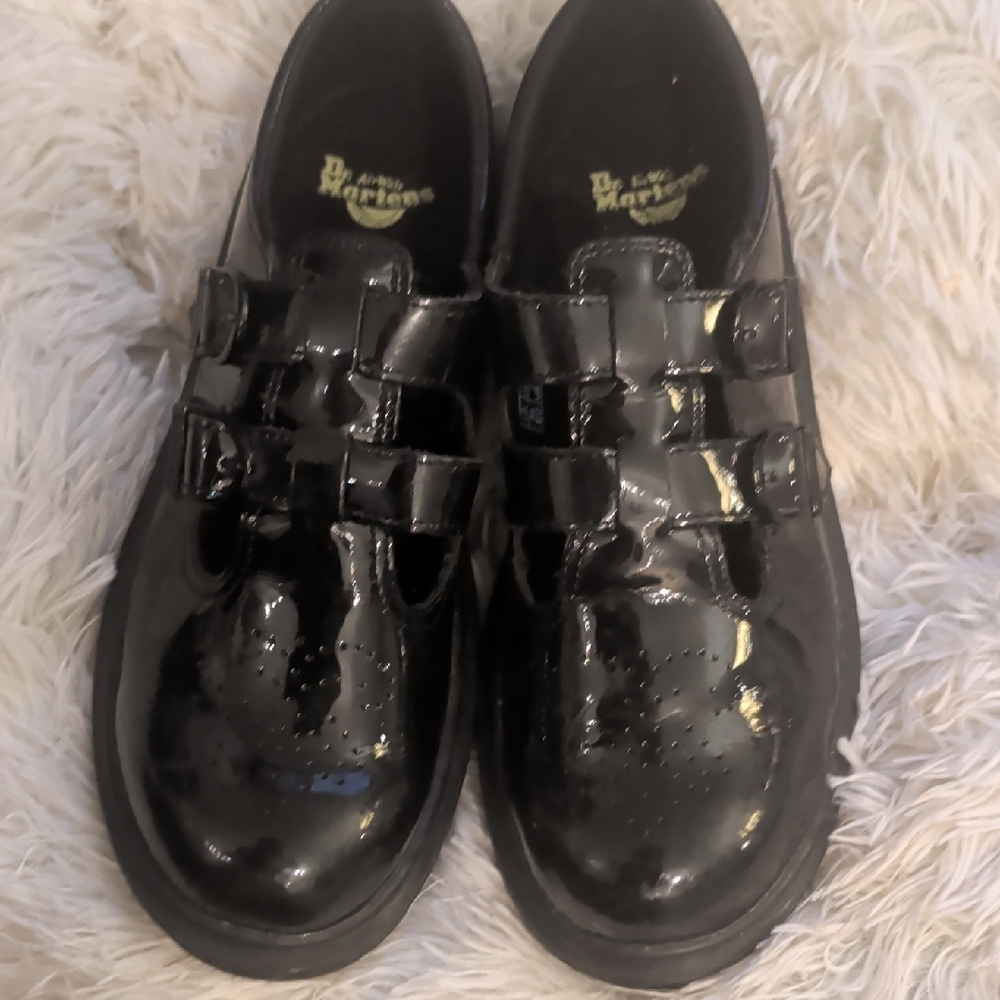 Dr. Martens Kids Shiny Black Dress Shoes
